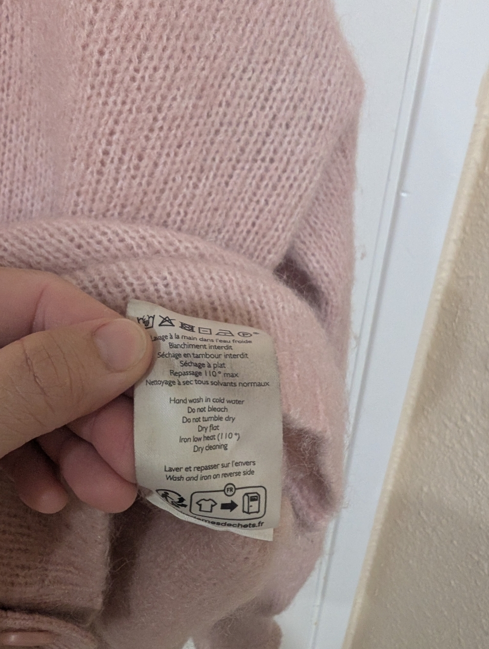 Sezane Mia Cardigan In Powder Pink - Picture 9 of 15